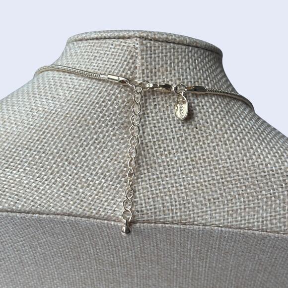 Express Silver Spike Statement Necklace Dagger Fringe Punk Bib Modern Edgy - Picture 4 of 4